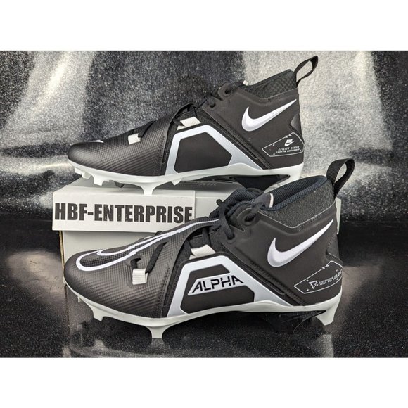 Nike Alpha Menace Pro 3 Mid Football Black White Men\'s Size 12 NEW main image 8
